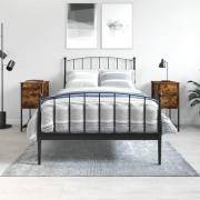 vidaXL Sängbord 2 st rökfärgad ek 32x42x70 cm konstruerat trä