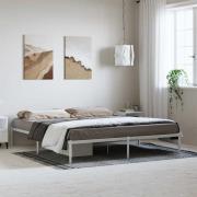 vidaXL Sängram metall vit 183x213 cm