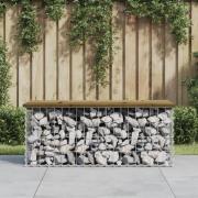 vidaXL Trädgårdsbänk gabion-design 103x44x42 cm tryckimpregnerad furu