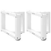 vidaXL Soffbordsben T-formade 2 st vita 40x25x(30-31) cm stål