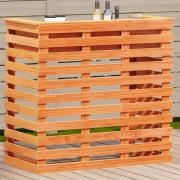 vidaXL Barbord vaxad brun 113,5x50x103 cm massiv furu