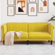 vidaXL Soffa 2-sits gul sammet