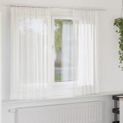 vidaXL Voile gardiner med stångfickor 2 st vit