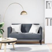 vidaXL Loveseat soffa mörkgrå 111 cm sammet