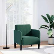 vidaXL Soffstol med armstöd mörkgrön 54 cm sammet