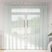 vidaXL Voile gardiner med öglor 2 st ljusgrå 140x245 cm