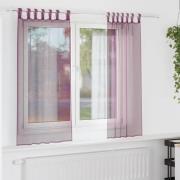 vidaXL Voile gardiner med öglor 2 st lila 140x175 cm