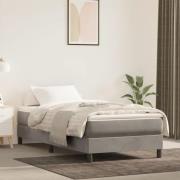 vidaXL Boxspring-sängram ljusgrå 90x190 cm sammet
