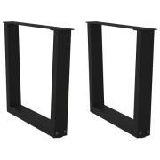 vidaXL Soffbordsben V-formade 2 st svarta 60x(42-43,3) cm stål