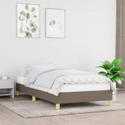 vidaXL Sängram utan madrass Taupe 90x200 cm tyg