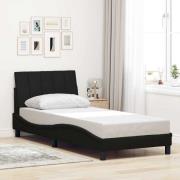 vidaXL Sängram utan madrass svart 80x200 cm tyg