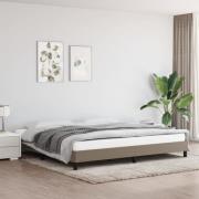 vidaXL Sängram utan madrass taupe 200x200 cm tyg
