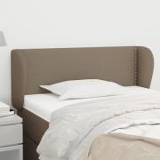 vidaXL Sänggavel med kanter taupe 93x23x78/88 cm tyg