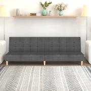 vidaXL Bäddsoffa 2-sits ljusgrå tyg