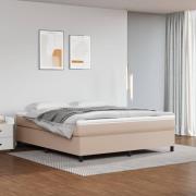 vidaXL Boxspring-sängram cappuccino 180x200 cm konstläder