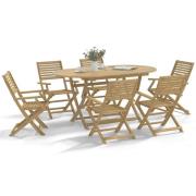 vidaXL Hopfällbara trädgårdsstolar 8 st 54,5x61,5x86,5cm massiv akacia