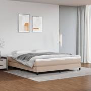 vidaXL Sängram cappuccino 160x200 cm konstläder