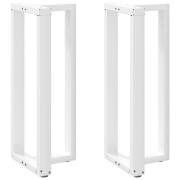 vidaXL Barbordsben T-formade 2 st vita 40x35x(100-101) cm stål