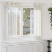 vidaXL Voile gardiner med genomföringar 2 st gräddvita 140x175 cm