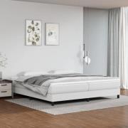 vidaXL Boxspring-sängram vit 200x200 cm konstläder