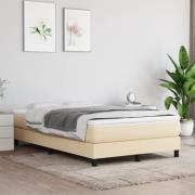 vidaXL Sängram utan madrass gräddvit 120x200 cm tyg