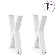 vidaXL Soffbordsben 2 st vita 28x(42-43,3) cm stål