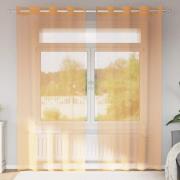 vidaXL Voile gardiner med genomföringar 2 st orange 140x245 cm