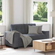 vidaXL Loveseat soffa mörkgrå 120 cm sammet