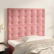 vidaXL Sänggavel rosa 90x5x118/128 cm sammet