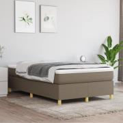 vidaXL Sängram utan madrass taupe 120x200 cm tyg