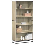 vidaXL Bokhylla sonoma-ek 80,5x35x170,5 cm konstruerat trä