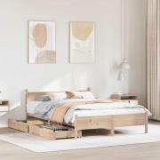 vidaXL Sängram utan madrass 160x200 cm massiv furu