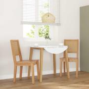 vidaXL Matstolar 2 st massivt trä gummi