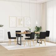 vidaXL Matstolar 6 st svart tyg