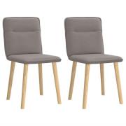 vidaXL Matstolar 2 st taupe tyg