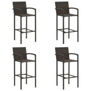 vidaXL Barstolar 4 st brun konstrotting