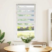 Rullgardin randig vit 80 x 150 cm transparent