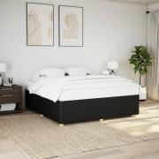 vidaXL Sängram utan madrass svart 180x200 cm tyg