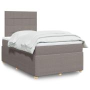 vidaXL Ramsäng med madrass taupe 120x190 cm tyg