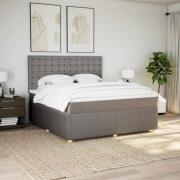 vidaXL Ramsäng med madrass taupe 180x200 cm tyg