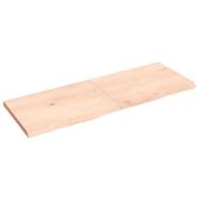 vidaXL Hyllplan 140x50x(2-4) cm obehandlad massiv ek