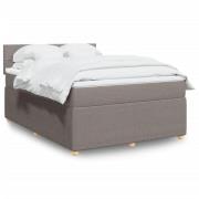 vidaXL Ramsäng med madrass taupe 140x200 cm tyg