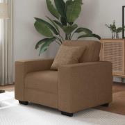 vidaXL Soffstol brun 60 cm tyg