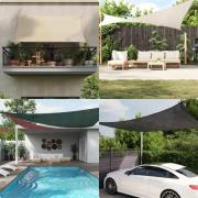 vidaXL Solsegel 160 g/m² taupe 5x6x6 m HDPE