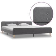vidaXL Sängram utan madrass ljusgrå tyg 180x200 cm