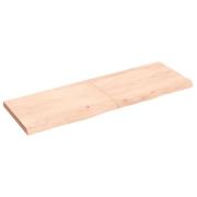 vidaXL Hyllplan 120x40x(2-4) cm obehandlad massiv ek