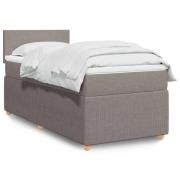 vidaXL Ramsäng med madrass taupe 80x200 cm tyg
