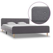 vidaXL Sängram utan madrass ljusgrå tyg 160x200 cm