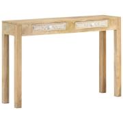 vidaXL Konsolbord 110x30x75 cm massivt blekt mangoträ