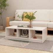 vidaXL Soffbord vit 110x50x34 cm massiv furu